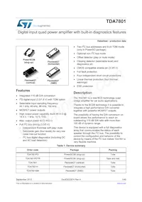 TDA7801SM Datenblatt Cover