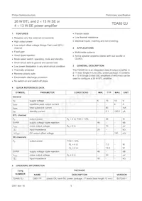 TDA8512J/N1 Datasheet Page 3