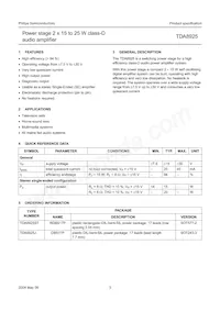 TDA8925ST/N1 Datasheet Page 3