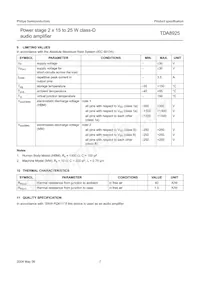 TDA8925ST/N1 Datasheet Page 7