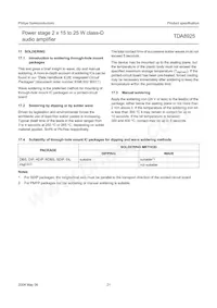 TDA8925ST/N1 Datasheet Page 21