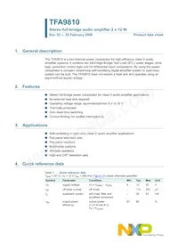 TFA9810T/N1 Datasheet Copertura