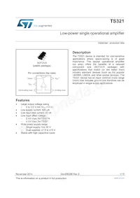 TS321AIYLT Datasheet Cover