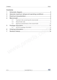 TS321AIYLT Datasheet Pagina 2