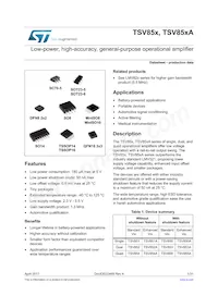 TSV854IQ4T數據表 封面