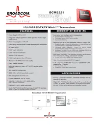 BCM5221KPB Datenblatt Cover