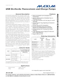 MAX3301EEWA+T Datasheet Copertura