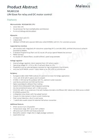 MLX81150LLW-DAA-000-SP Datasheet Copertura