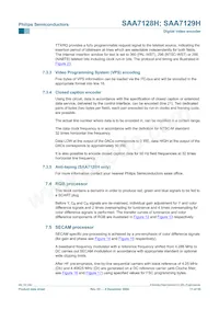 SAA7129H/V1 Datasheet Pagina 11