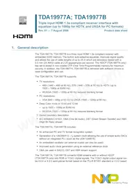 TDA19977AHV/15 Datenblatt Cover