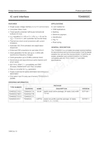 TDA8002CT/C/C1 Datasheet Pagina 2