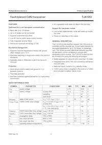 TJA1053T/N1 Datenblatt Seite 2