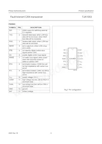 TJA1053T/N1 Datasheet Pagina 4