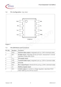 TLE62592GXUMA1 Datenblatt Seite 3