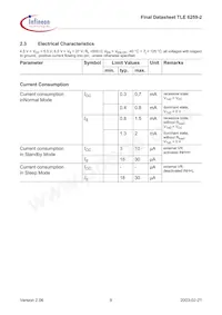 TLE62592GXUMA1數據表 頁面 9