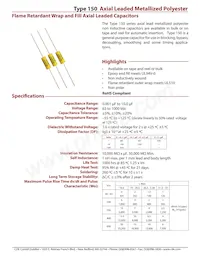 150823K100BB Datasheet Copertura