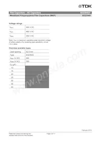 B32354S3406K010 Datasheet Pagina 3