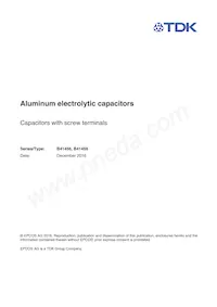 B41458B8150M003 Datasheet Copertura