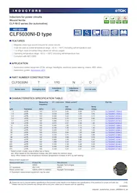 CLF5030NIT-221M-D Datasheet Cover