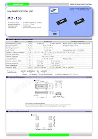 MC-156 32.7680KA-A0 Datasheet Cover