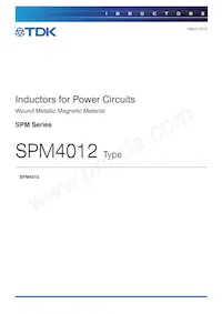 SPM4012T-R47M T Datenblatt Cover