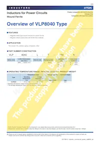 VLP8040T-1R5N Datasheet Pagina 3
