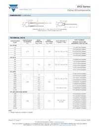 VY2103M63Y5UG6TV7 Datasheet Page 2