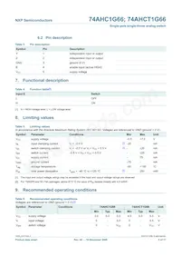 74AHCT1G66GW Datasheet Pagina 3