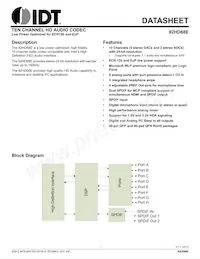 92HD68E1X5NDGXZAX8 Datenblatt Cover