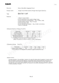 BA7611AF-E2 Datasheet Copertura