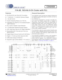 CS42426-DQZ/C1 Datenblatt Cover