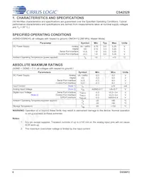 CS42528-DQZR數據表 頁面 6