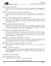 CS8900A-IQ3ZR Datasheet Page 14