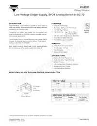 DG4599DL-T1-E3 Datasheet Cover
