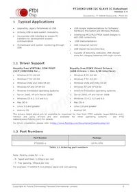 FT200XD-R Datasheet Page 2