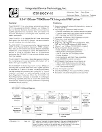 ICS1893CYI-10LFT數據表 封面