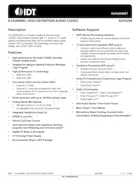 IDT92HD206XX5PRGXB4X8 Datasheet Copertura