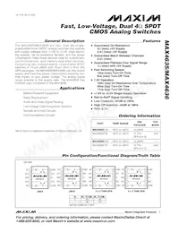 MAX4636ETB+TG104 Datasheet Cover