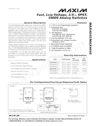 MAX4646EUK+TG002 Datasheet Cover