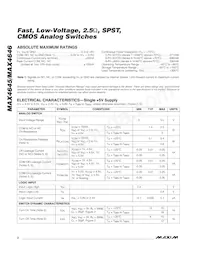 MAX4646EUK+TG002 Datasheet Pagina 2