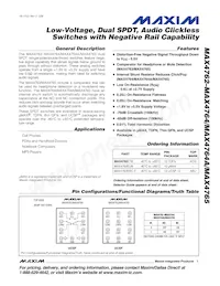 MAX4764ETB+TGA8 Datenblatt Cover