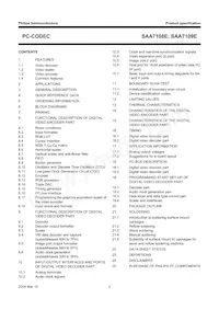 SAA7109E/V1 Datasheet Pagina 2