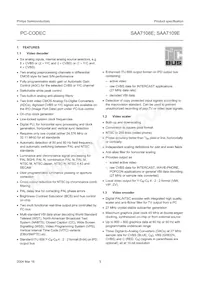 SAA7109E/V1 Datasheet Pagina 3