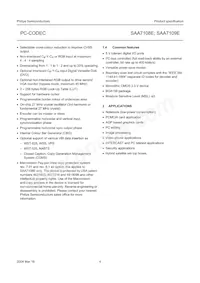 SAA7109E/V1 Datasheet Pagina 4