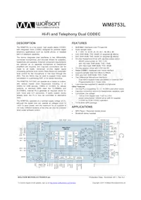 WM8753CLGEFL/RV Datasheet Copertura