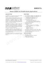 WM8973CLGEFL/RV Datasheet Copertura