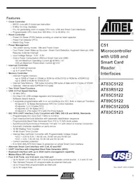 AT89C5122DS-RDTUM Datenblatt Cover