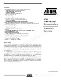 AT91R40807-33AU Datasheet Cover