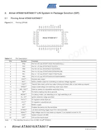 ATA6617-P3QW Datasheet Pagina 2