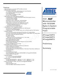 ATMEGA164P-20MCUR Datenblatt Cover
